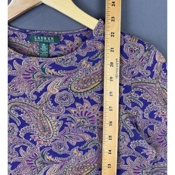 Vintage Y2K Lauren Ralph Lauren Womens Long Sleeve Art Paisley Pattern Art Rare - Picture 8 of 8
